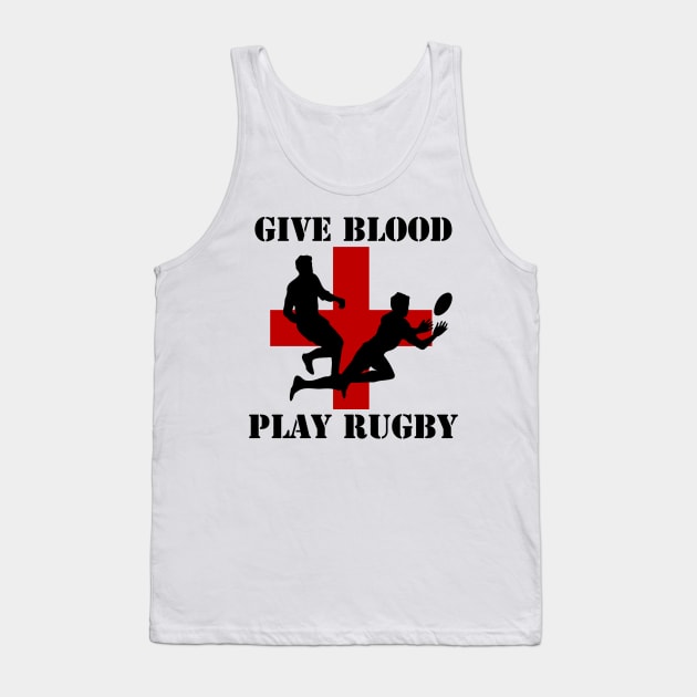 Give Blood Play Rugby Tank Top by Ricaso